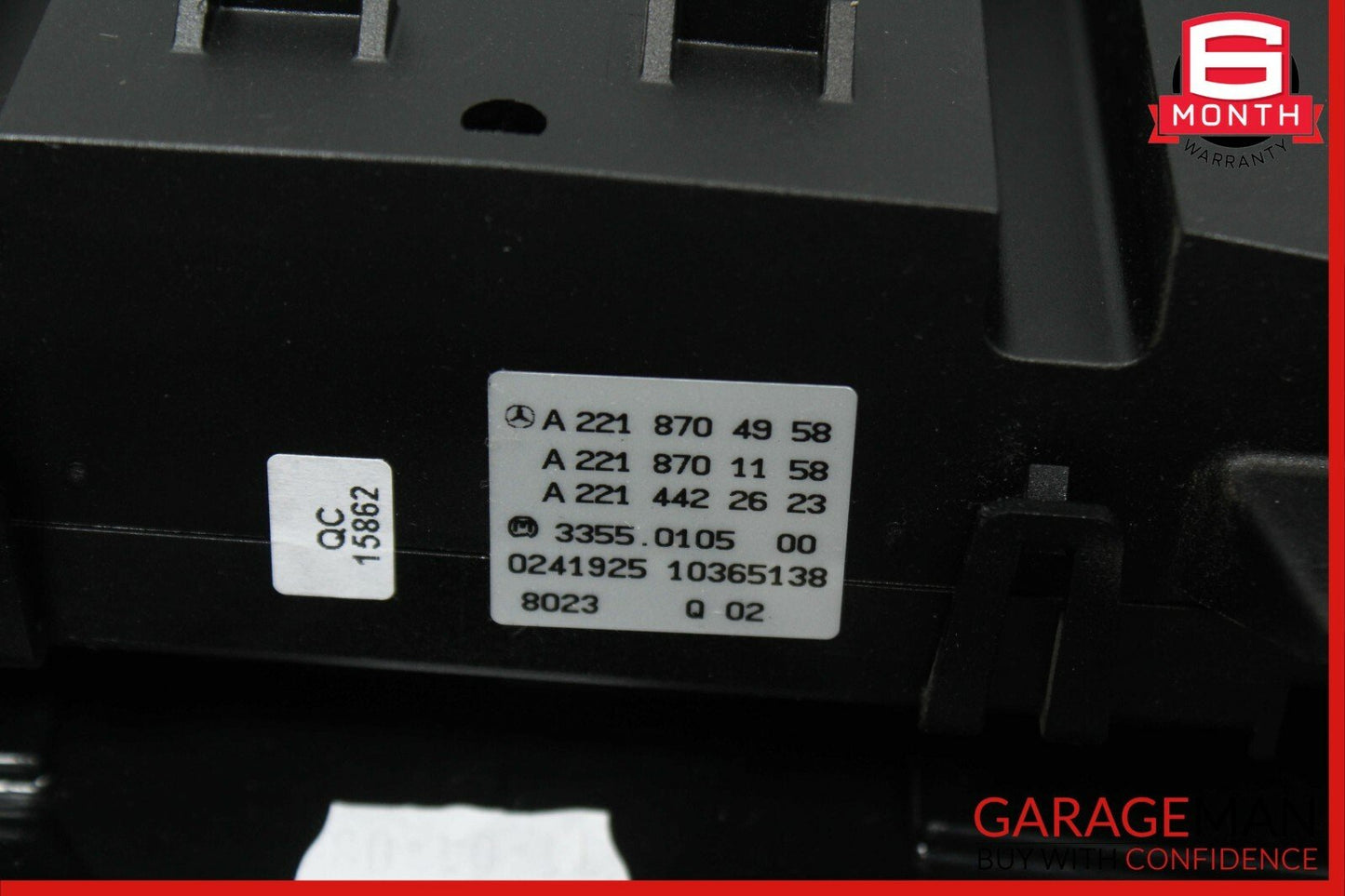07-14 Mercedes S550 CL600 Center Dash Heater Switch Control Panel Assembly Wood