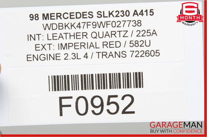 97-00 Mercedes R170 SLK230 Power Steering Rack Gear Box Gearbox 1244610805 OEM