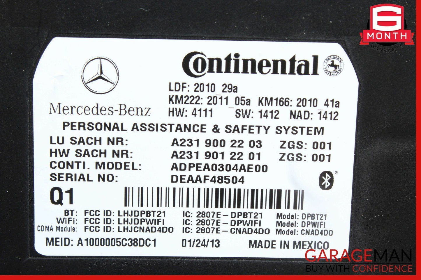 12-15 Mercedes W204 C250 E550 Communication Voice Control Module 2319002203 OEM