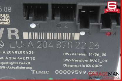 08-18 Mercedes W204 C300 C250 E400 Front Right Side Door Control Module OEM