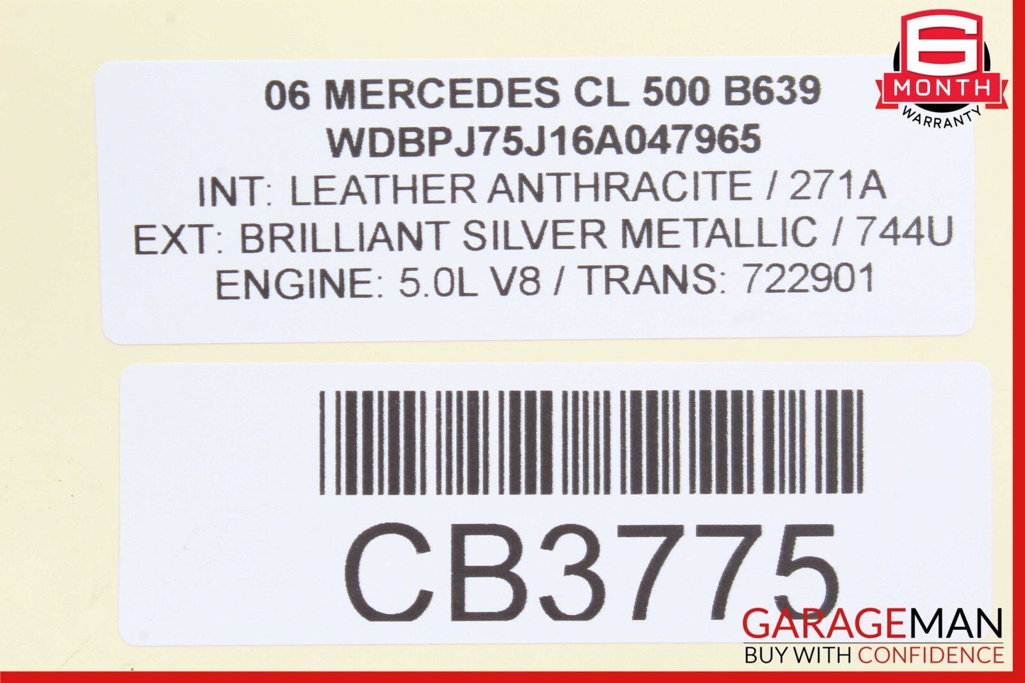03-06 Mercedes W215 CL500 Rear Left Side Brake Caliper OEM