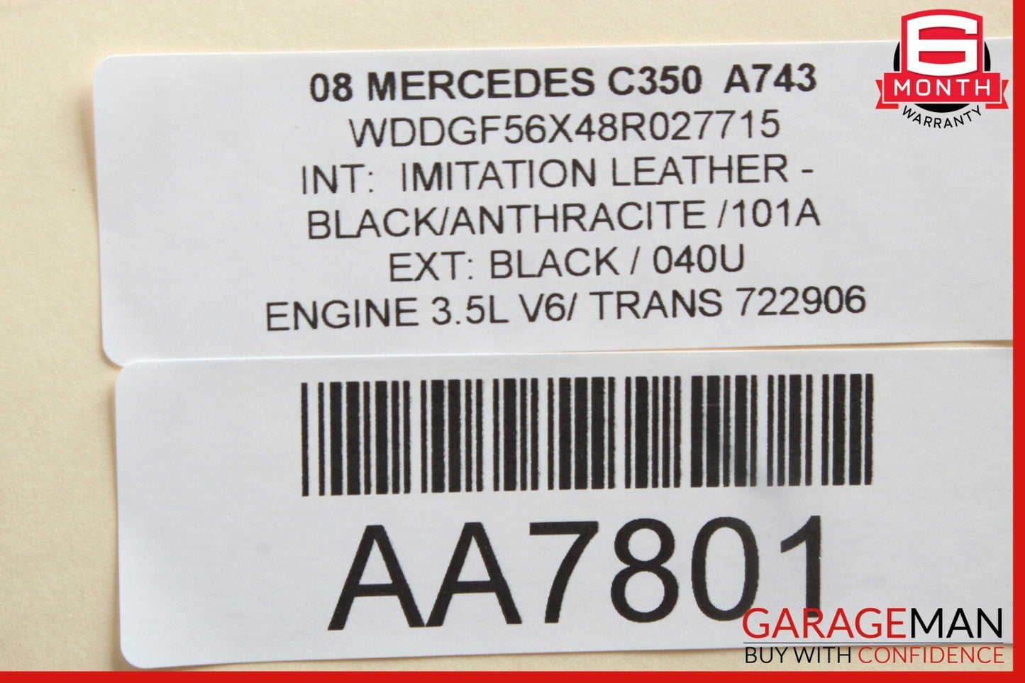 08-14 Mercedes W204 C300 C350 Rear Right Side Door Control Module 2048702526 OEM