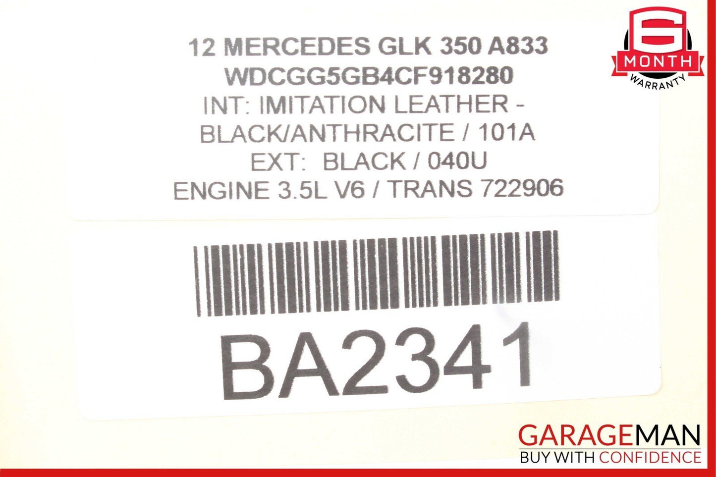 09-15 Mercedes X204 GLK350 Rear Glass Windshield Linkage Wiper Motor OEM