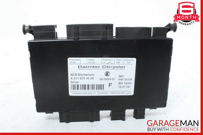 03-11 Mercedes W211 E350 CLS500 Front Left Side Under Seat Control Module Unit