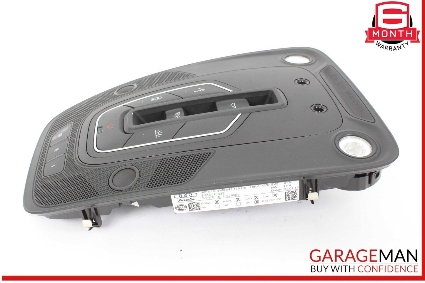 17-24 Audi S5 RS5 A4 Allroad Front Console Overhead Dome Light 8W0947135CS OEM
