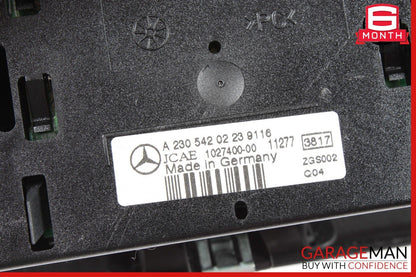 03-12 Mercedes R230 SL550 SL500 Rear Deck Speaker Cover Trim Panel Black OEM