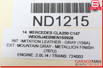 12-20 Mercedes W117 CLA250 SLK350 Hand Parking Brake Control Module Unit OEM