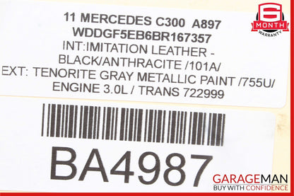 08-14 Mercedes W204 C350 C250 C300 Rear Trunk Lid Tailgate Release Open Handle