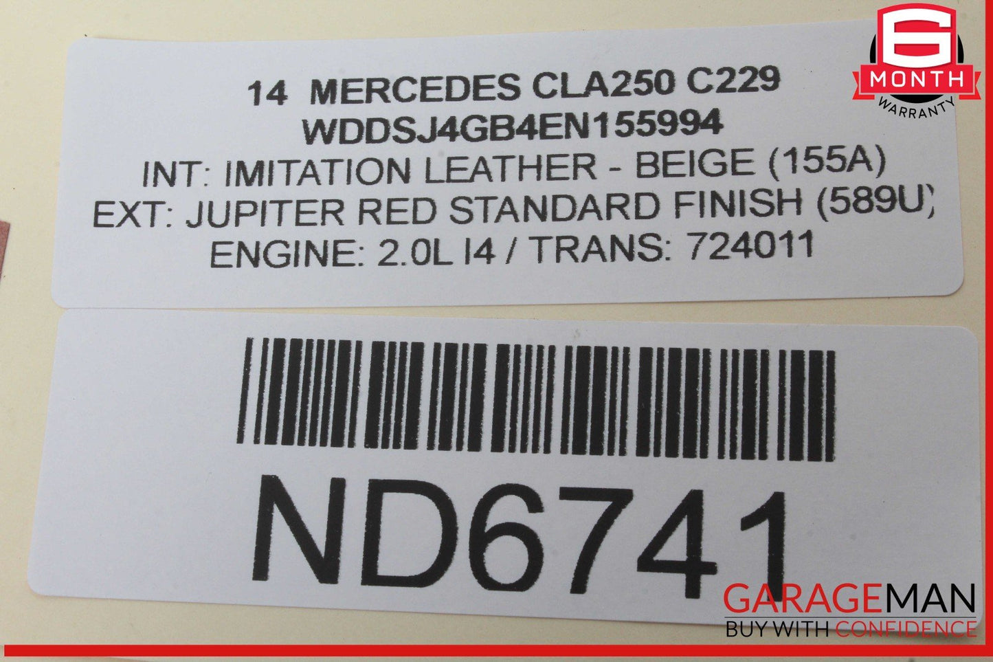 14-18 Mercedes W117 CLA250 Front Left Side Door Window Regulator Motor Unit