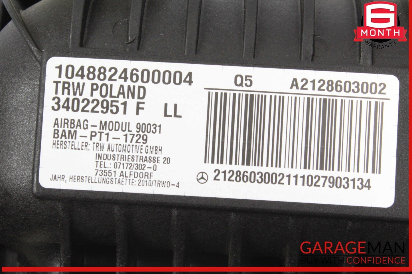 10-13 Mercedes W212 E350 Wagon Front Right Dashboard Dash Airbag Air Bag OEM