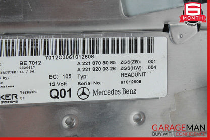 07-09 Mercedes W221 S550 S63 AMG Head Unit Comand CD Navigation 2218708085 OEM