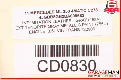 06-12 Mercedes W164 ML350 GL450 Front Right Side Headlight Support Bracket OEM