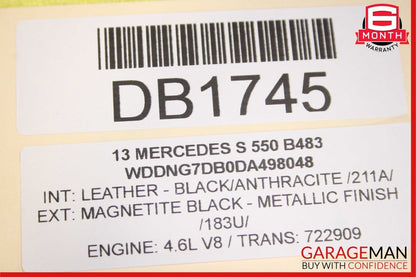 10-13 Mercedes W221 S450 S550 Front Right Side Under Seat Compartment Assy Black
