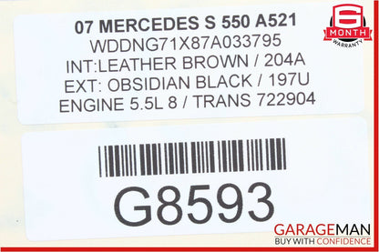 07-09 Mercedes W221 S550 S600 Rear Bumper Reinforcement Impact Crash Bar Rebar