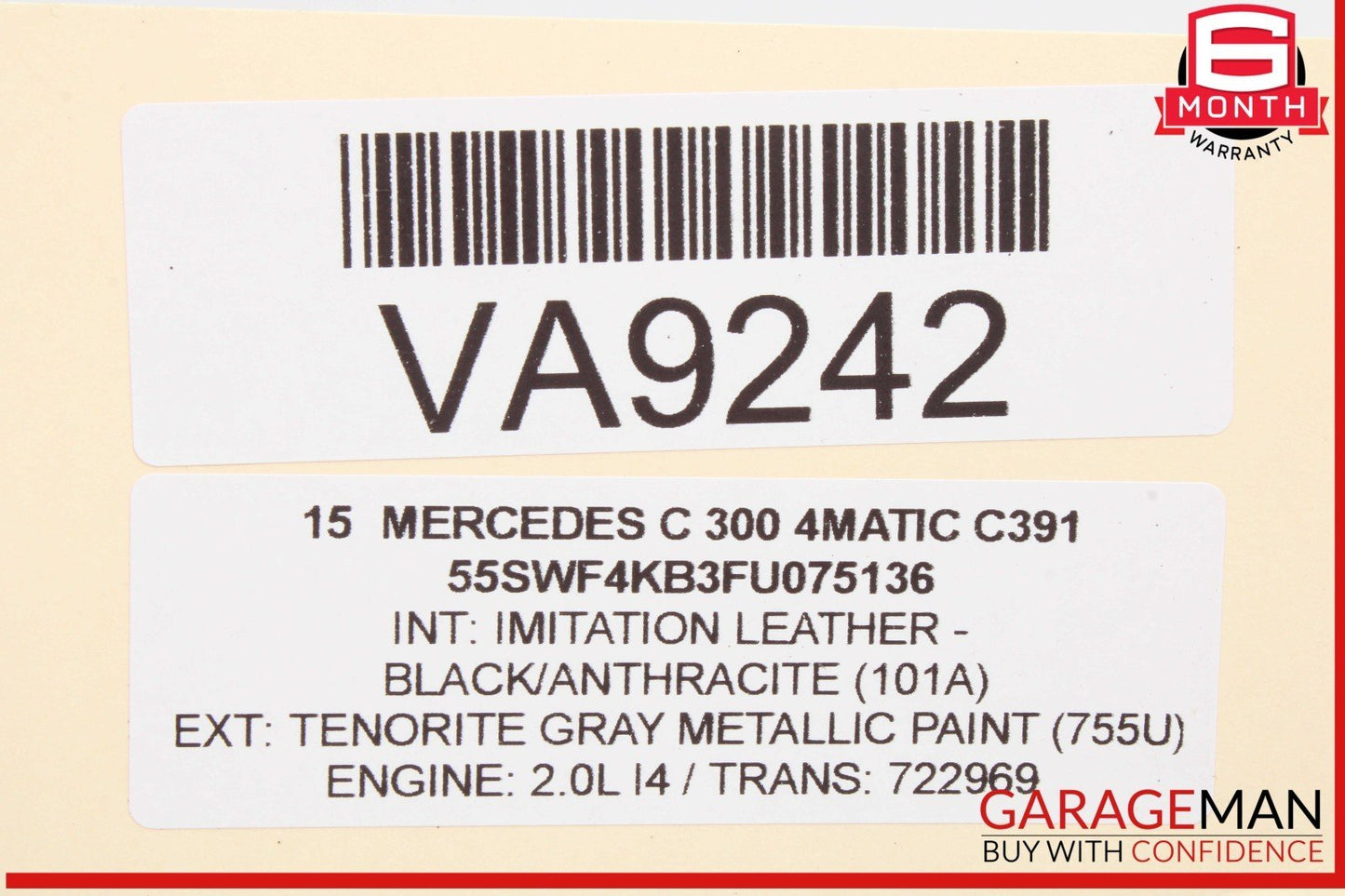 15-23 Mercedes W205 C300 4MATIC Rear Left Side Door Control Module Unit OEM