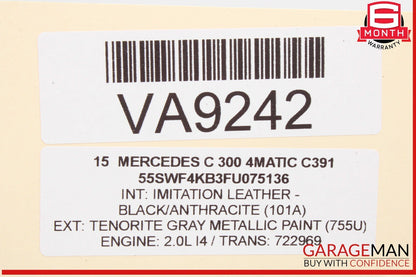 15-23 Mercedes W205 C300 4MATIC Rear Left Side Door Control Module Unit OEM