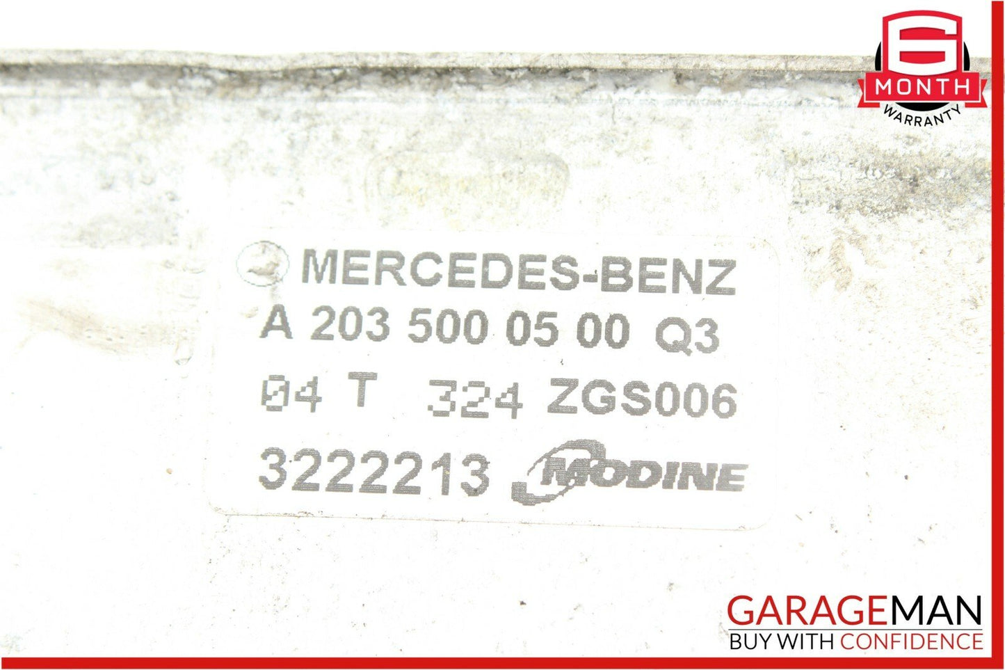 03-05 Mercedes W203 C230 Inter Cooler Intercooler Air Cooler Radiator OEM