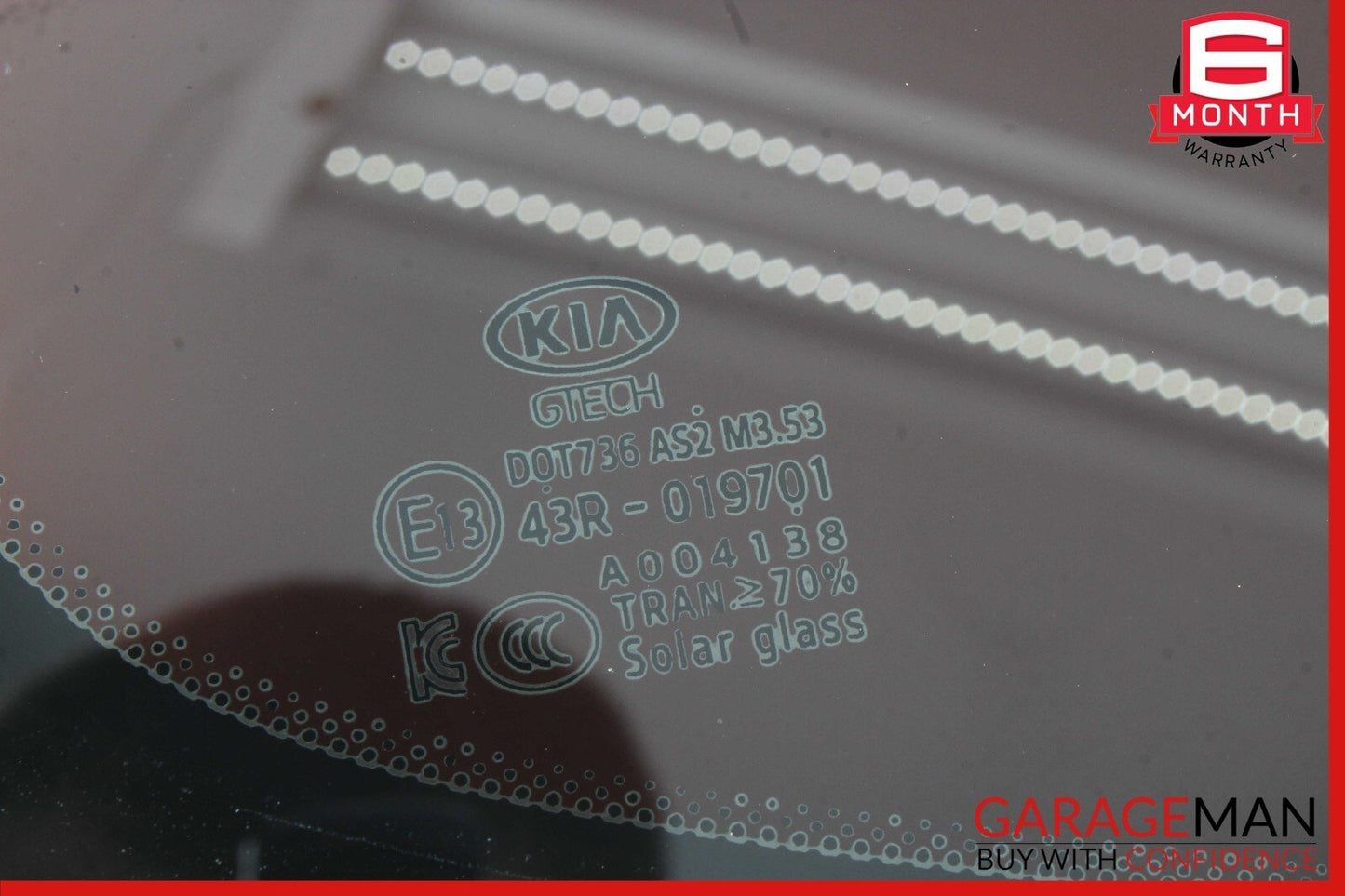18-23 KIA STINGER RIGHT PASS REAR DOOR REAR CORNER FIXED WINDOW GLASS OEM