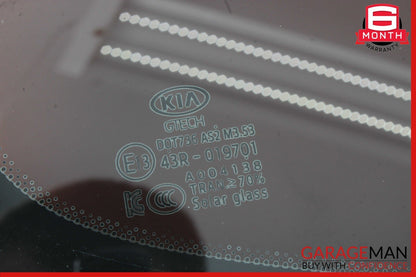 18-23 KIA STINGER RIGHT PASS REAR DOOR REAR CORNER FIXED WINDOW GLASS OEM