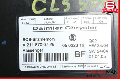03-11 Mercedes W219 CLS500 Front Right Side Under Seat Control Module Unit OEM