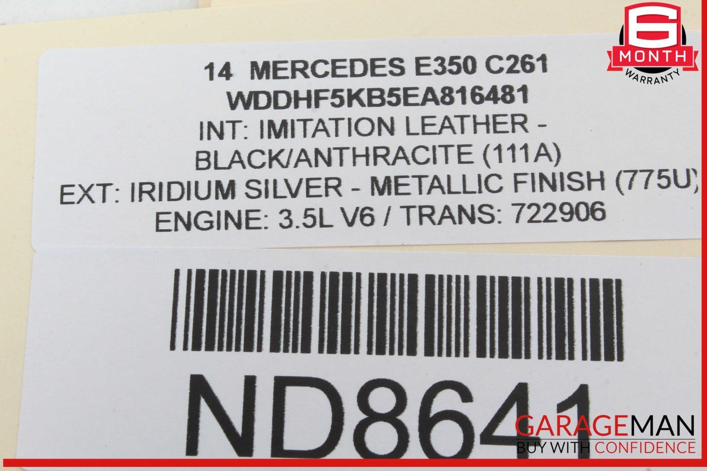 08-16 Mercedes W212 E350 E400 Rear Left Driver Side Window Regulator Motor OEM