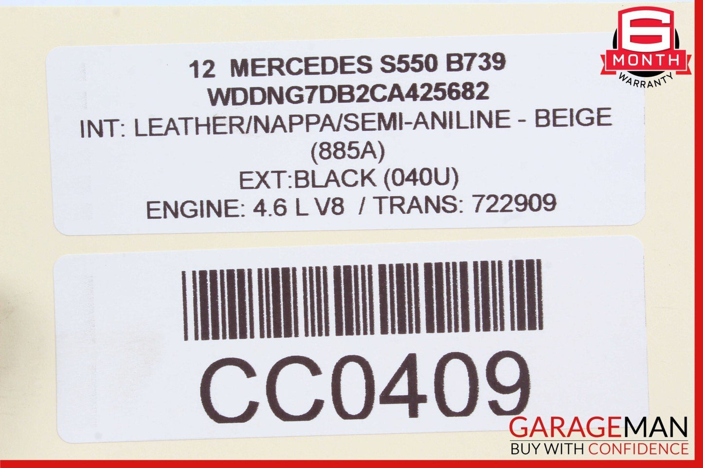 07-18 Mercedes CL550 CLS550 S550 Rear Right / Left Axle CV Half Shaft Driveshaft