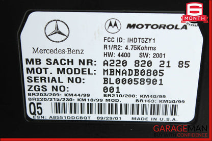 00-06 Mercedes R230 SL500 S500 Telephone Phone Bluetooth Voice Control Module