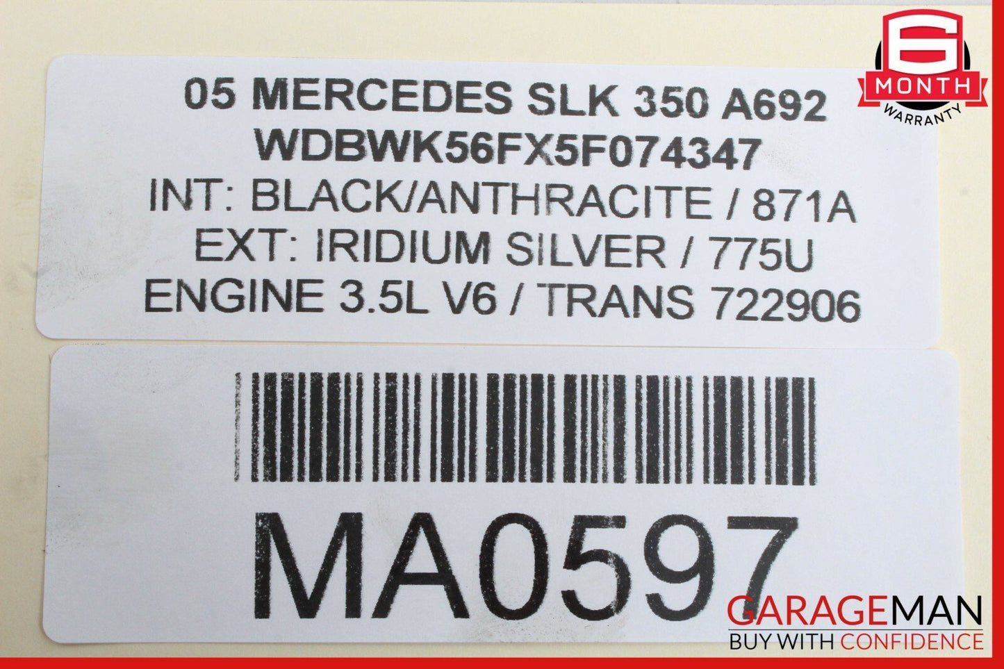 05-11 Mercedes R171 SLK55 AMG SLK350 Front Left Side Door Lock Latch Actuator