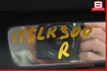 05-11 Mercedes R171 SLK300 SLK350 Sun Visor Sunvisor Shade Right Side Black OEM