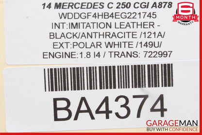 08-14 Mercedes W204 C250 E350 C300 Front Right Door Lock Latch Actuator OEM