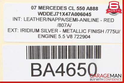 07-13 Mercedes W219 CL550 Ride Height ESP Parking Sensor Cluster Control Switch