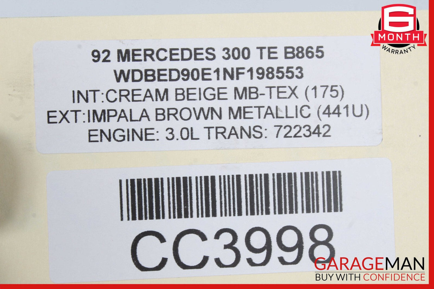 89-95 Mercedes W124 300TE Engine Cooling Radiator OEM
