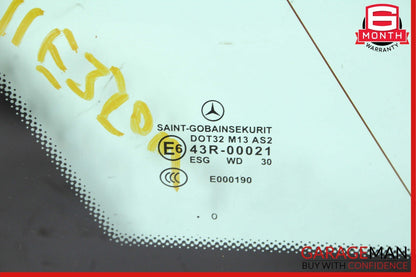 11-17 Mercedes W212 E350 Wagon Rear Left Driver Side Quarter Door Window Glass