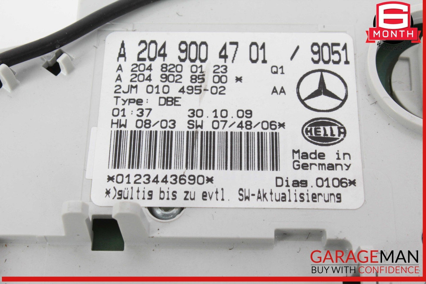 08-14 Mercedes W204 C300 C250 C63 AMG Overhead Dome Light Lamp 2049004701 OEM