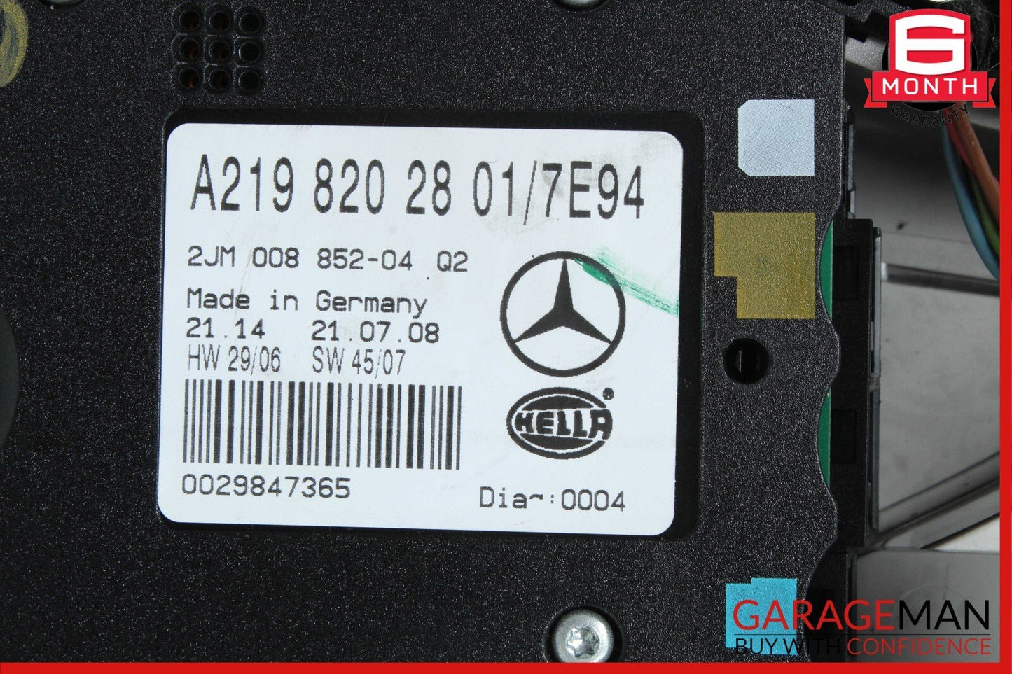 06-11 Mercedes W219 CLS500 CLS550 Interior Dome Map Light Lamp Switch Gray OEM
