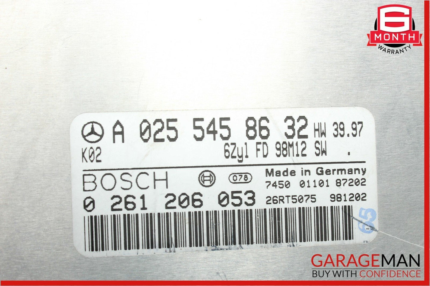 98-00 Mercedes W208 CLK320 ECU ECM Engine Control Module Unit 0255458632 OEM