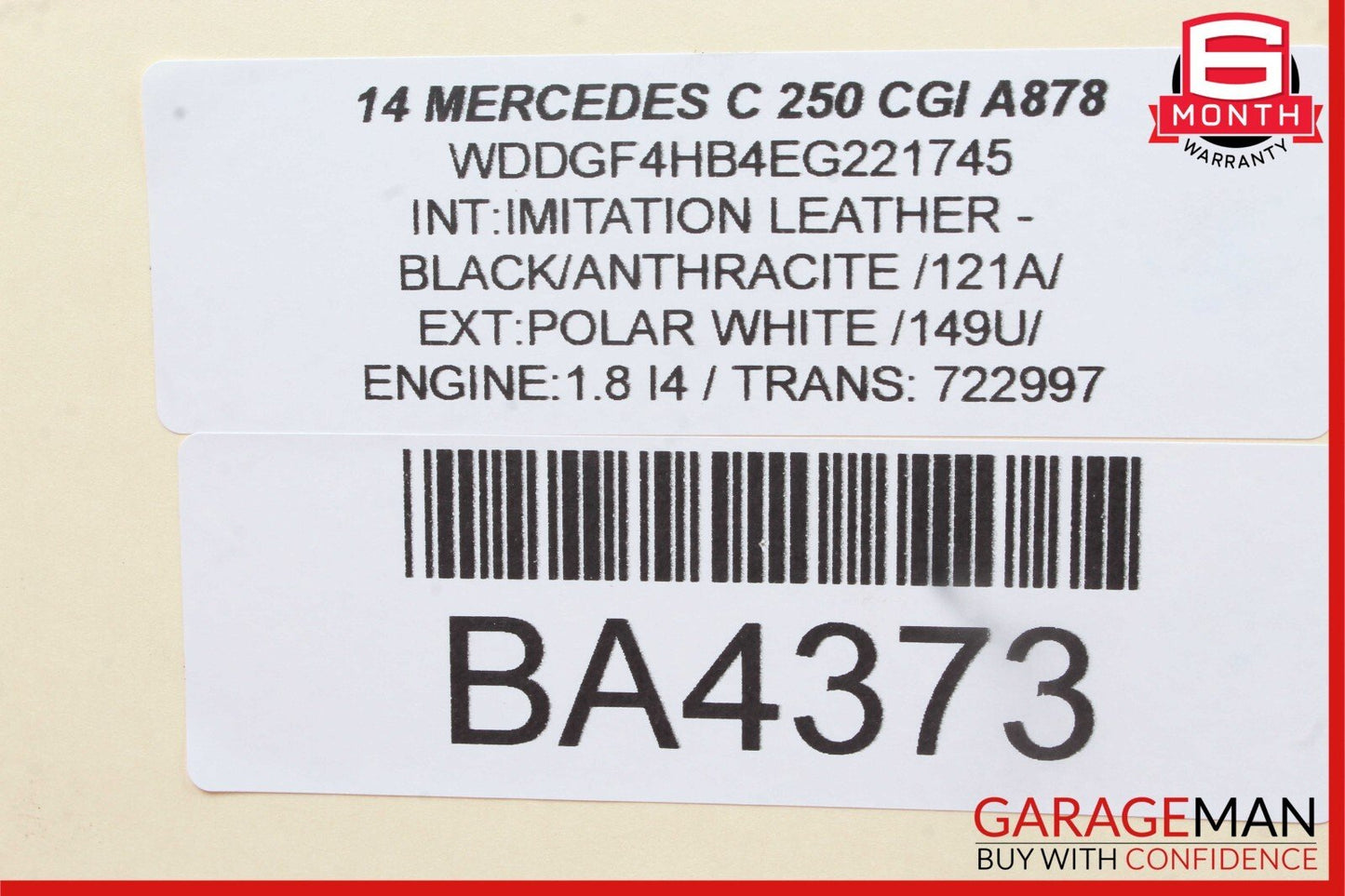 08-14 Mercedes W204 C250 E350 C300 Front Right Door Lock Latch Actuator OEM