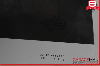 12-17 Audi Q5 Rear Right Passenger Side Door Window Glass 43R006723 OEM
