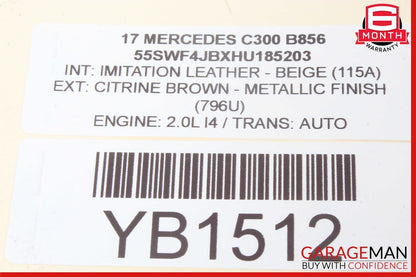 15-20 Mercedes W205 C300 Head Light Headlight Control Switch Trim Assy Beige OEM