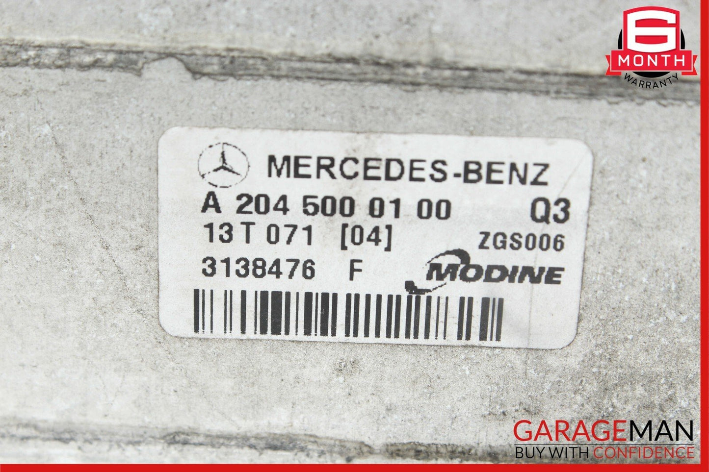 12-15 Mercedes W204 C250 SLK250 M271 Intercooler Air Cooler Radiator OEM