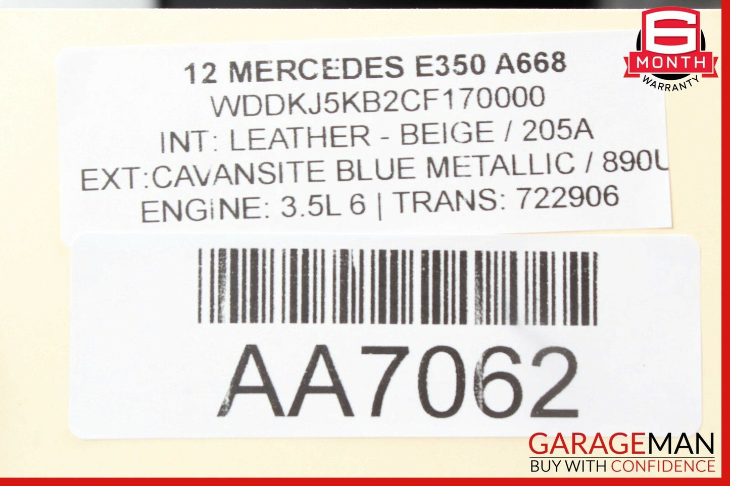 10-13 Mercedes W212 E350 E550 Front Right Side Interior Door Panel Assembly