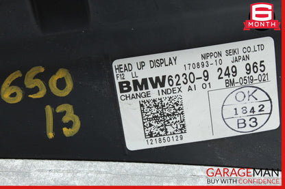 13-19 BMW 650i F06 Head Up Display Screen Unit OEM