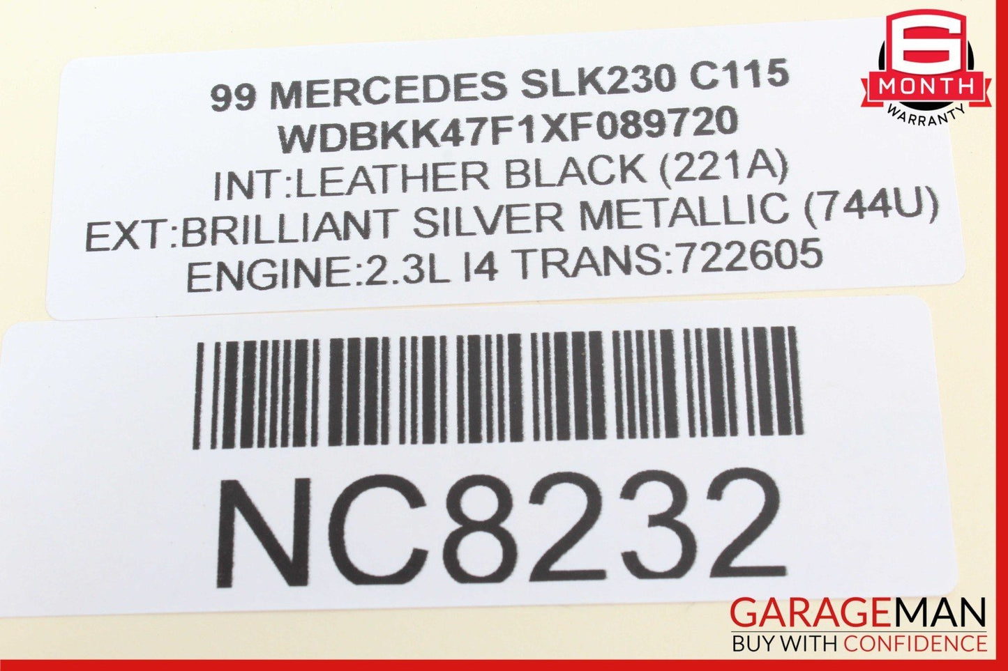 97-04 Mercedes R170 SLK230 SLK320 Front Right Side Seat Belt Seatbelt Black