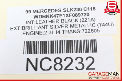 97-04 Mercedes R170 SLK230 SLK320 Front Right Side Seat Belt Seatbelt Black