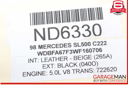 90-02 Mercedes R129 SL500 SL320 CLK430 Power Steering Gear Box Gearbox OEM