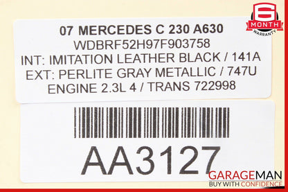 05-07 Mercedes W203 C230 C320 Rear Right Side Exterior Door Handle Blue