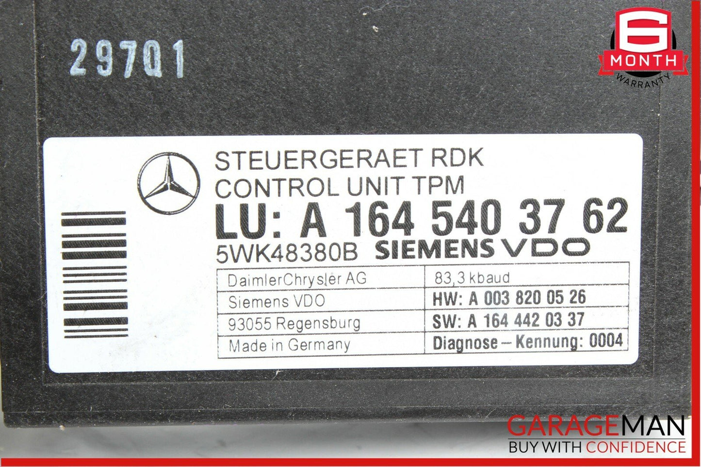 06-12 Mercedes W211 E350 E550 CL63 AMG TPMS Tire Pressure Control Module Unit