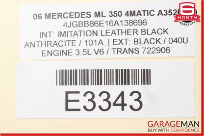 06-12 Mercedes ML350 GL450 R500 Rear Overhead Dome Light Lamp Parking Sensor OEM