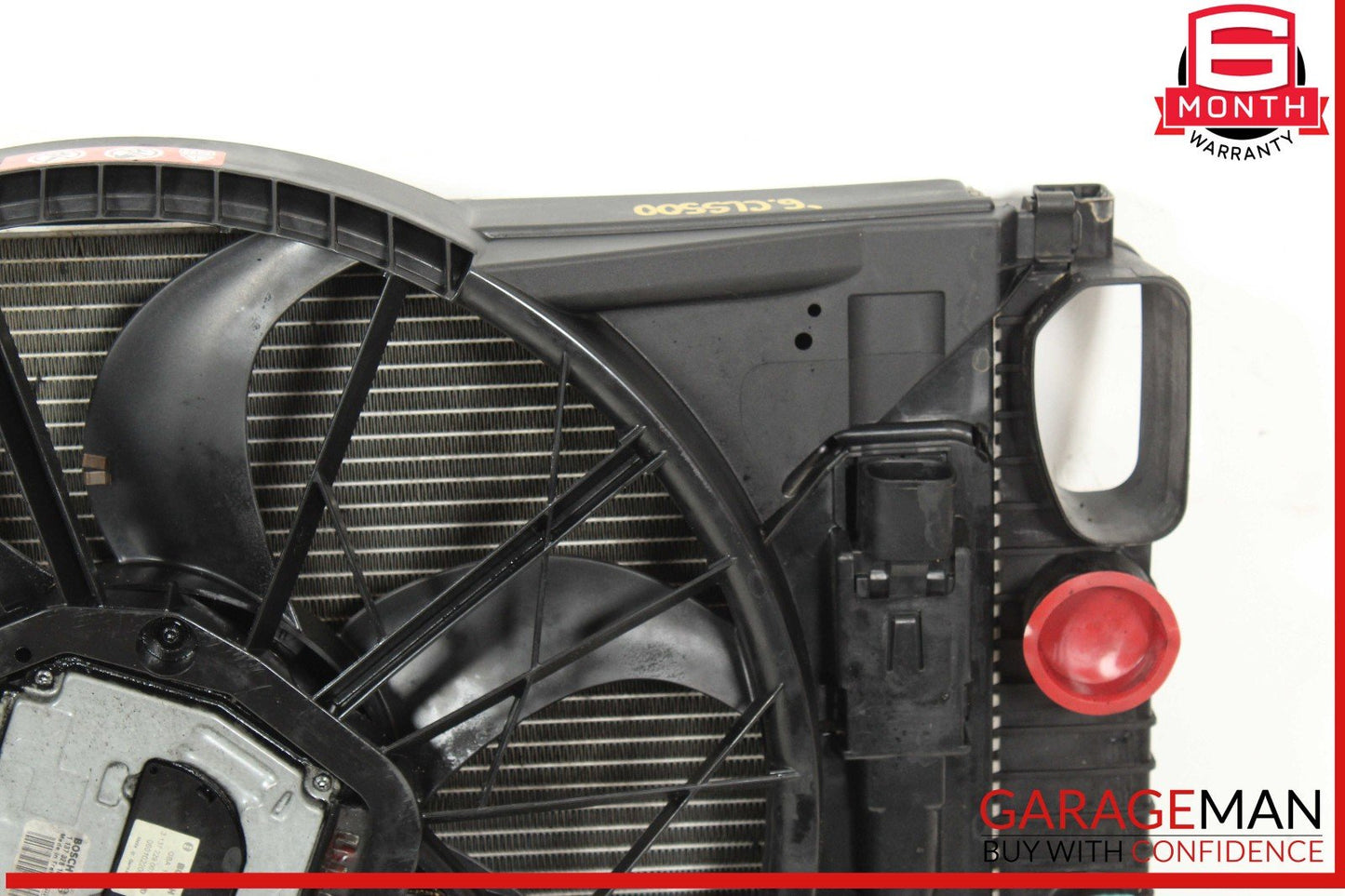06-09 Mercedes W219 CLS500 Engine Cooling Radiator AC A/C Condenser Fan Assy