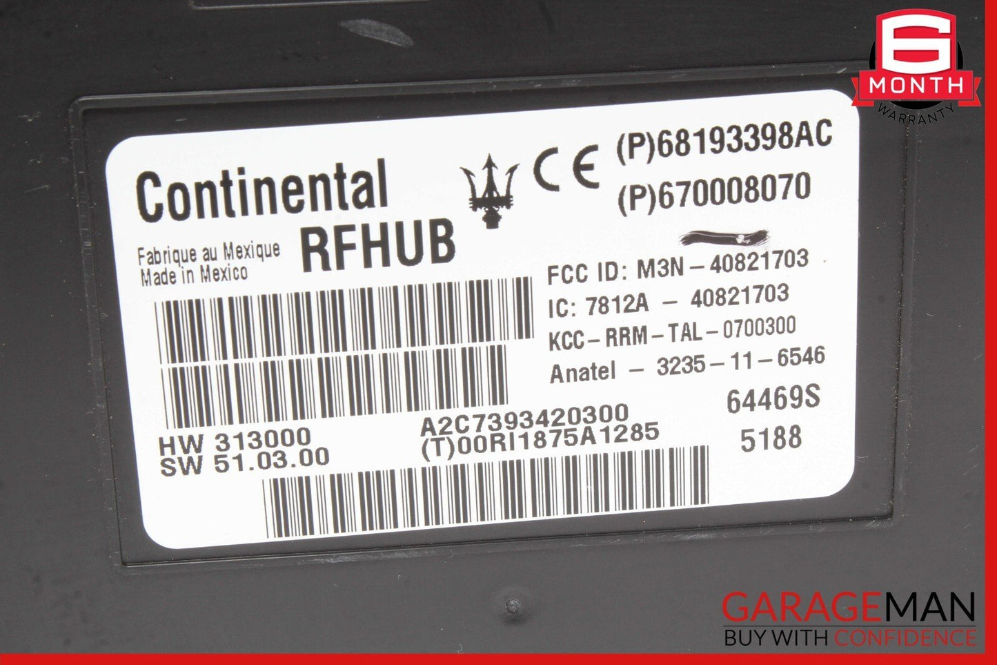 14-17 Maserati Ghibli M157 Keyless Entry RF Hub Control Module ECU OEM